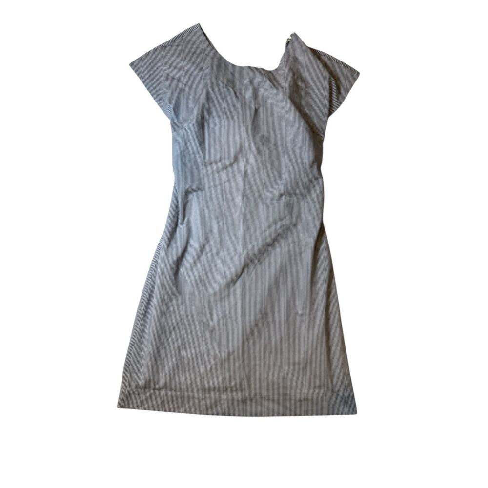 Theory Andrizza W SIZE 6 BLUE AND WHITE SOFT SEERSUCKER ONE 034618R NWT
